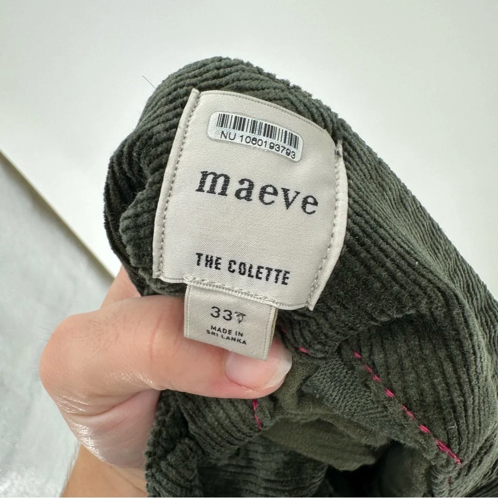 Anthropologie The Colette Corduroy Full-Length Wide-Leg Pants by Maeve Size 33T - Picture 5 of 7